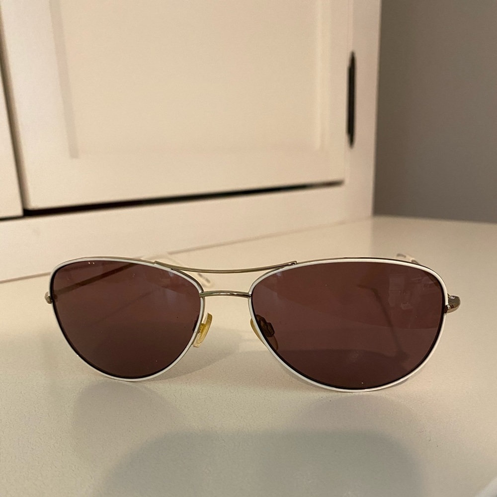 White and gold sunglasses